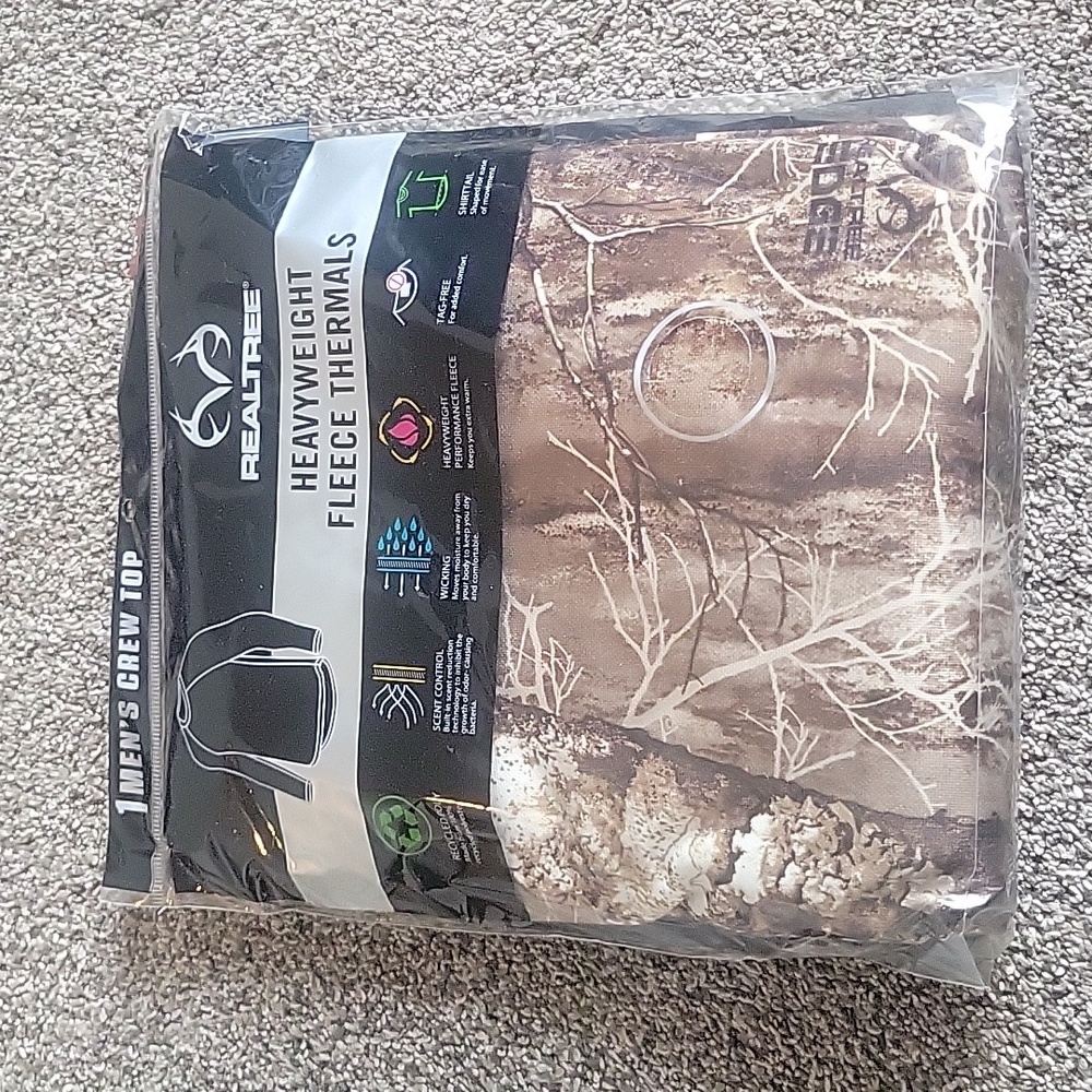 Men's Camo Fleece Thermal Size Medium New